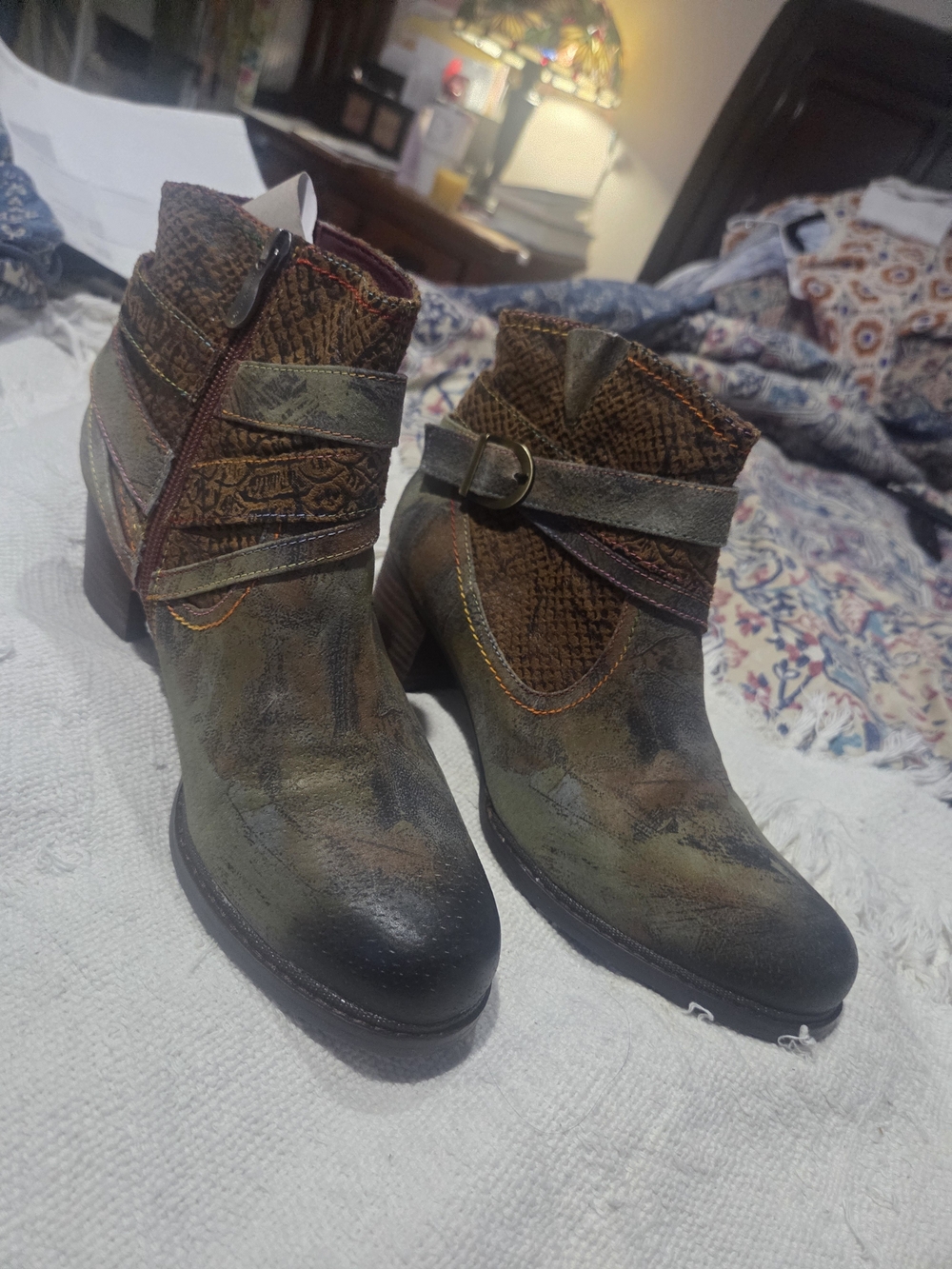 L'Artiste Spring Step Shazzam Boots Booties In Camel 9 - Picture 4 of 7
